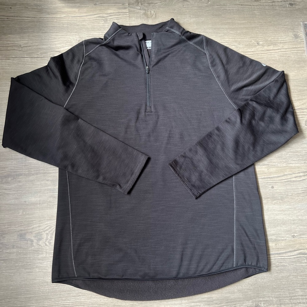 ASICS Men’s Running Quarter Zip Long Sleeve Shirt Black